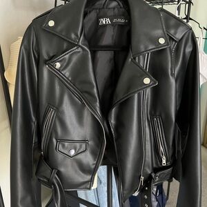 Zara Buckle Leather Jacket